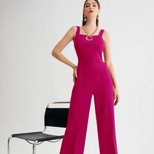 **SOLD**Hot pink jump suit